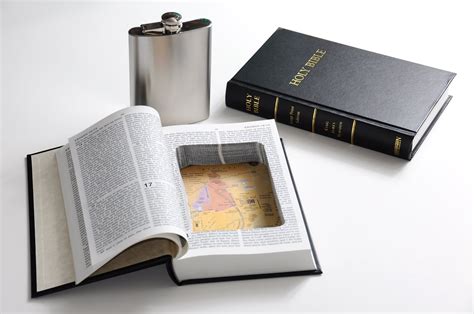 little metal box with tiny bible inside|Hidden Bible Book Safe .